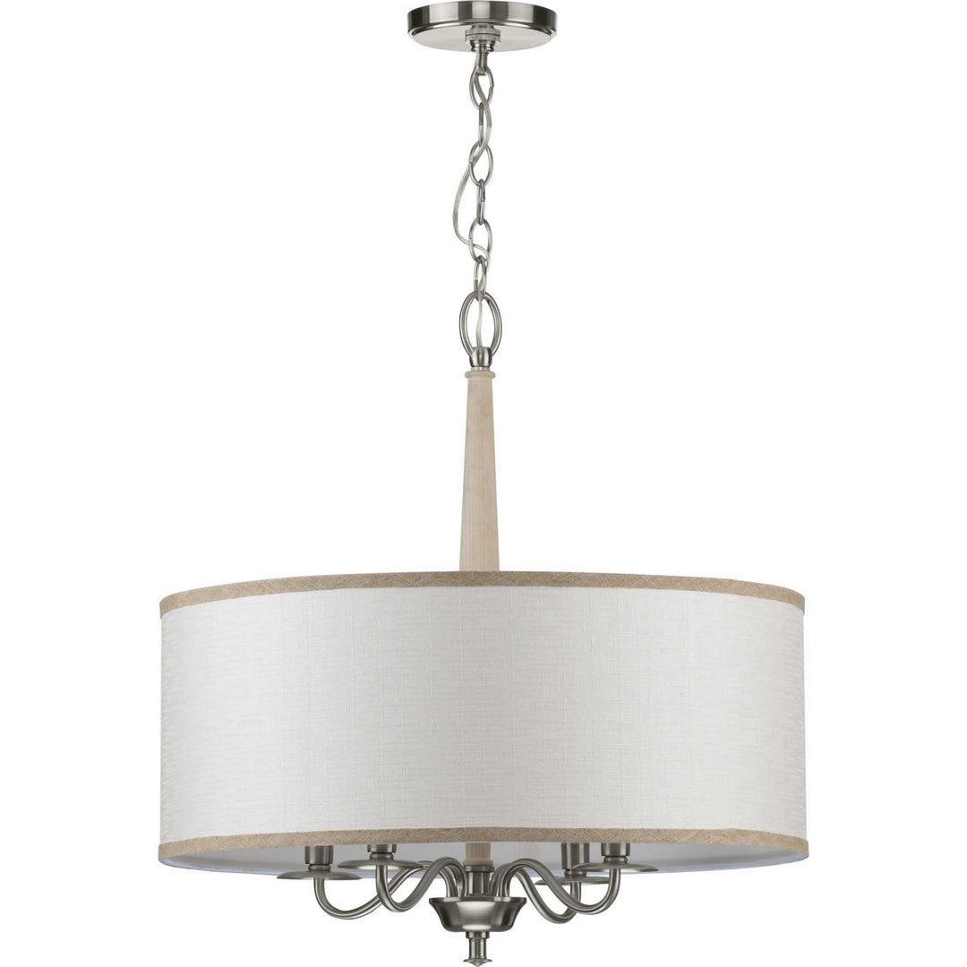 Durrell Four Light Chandelier in Brushed Nickel - available from The Lighting Shoppe, trusted by Canadian homeowners