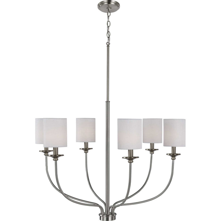 Progress Canada - P400227-009 - Six Light Foyer Chandelier - Bonita - Brushed Nickel
