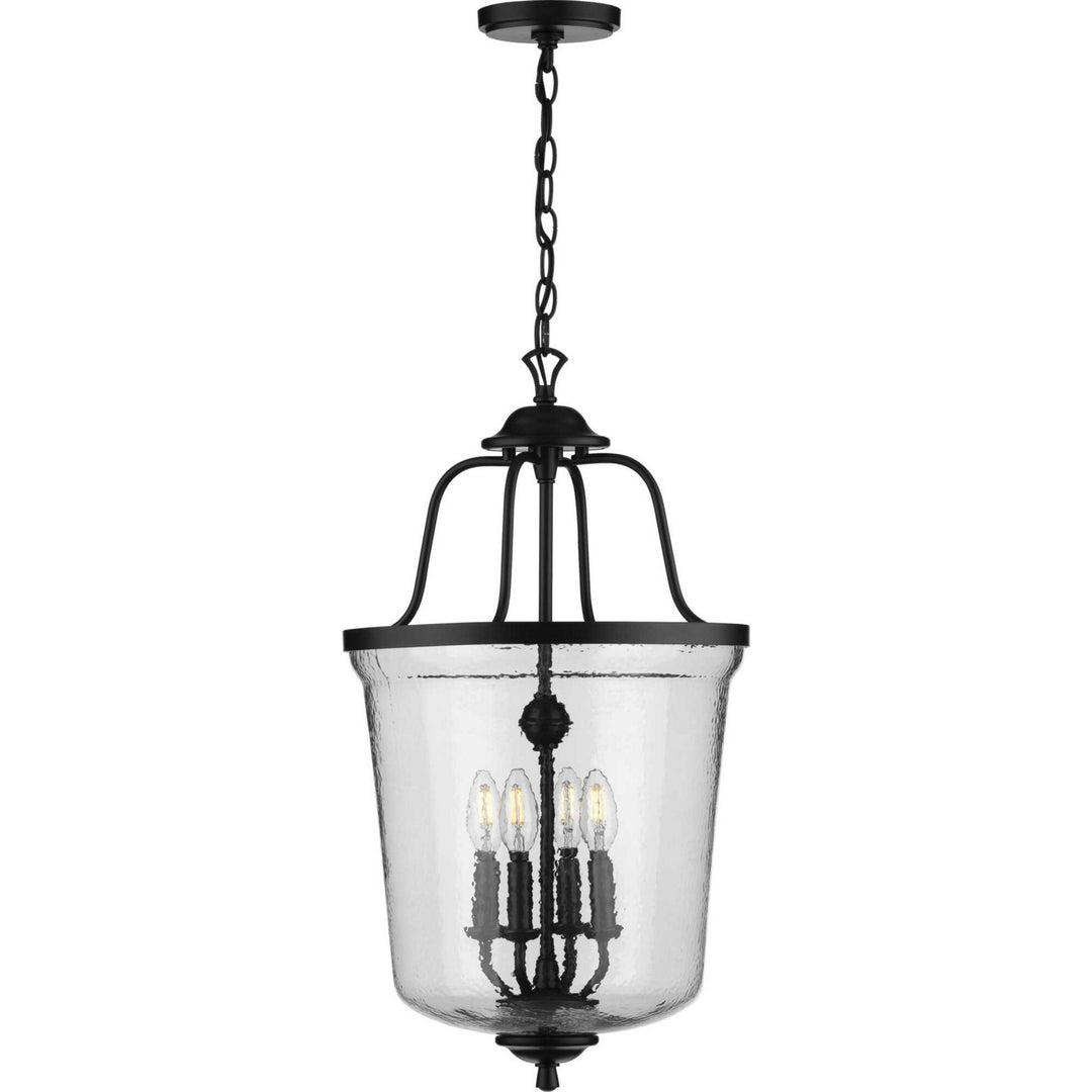 Bowman Four Light Foyer Pendant in Black - available from The Lighting Shoppe, trusted by Canadian homeowners