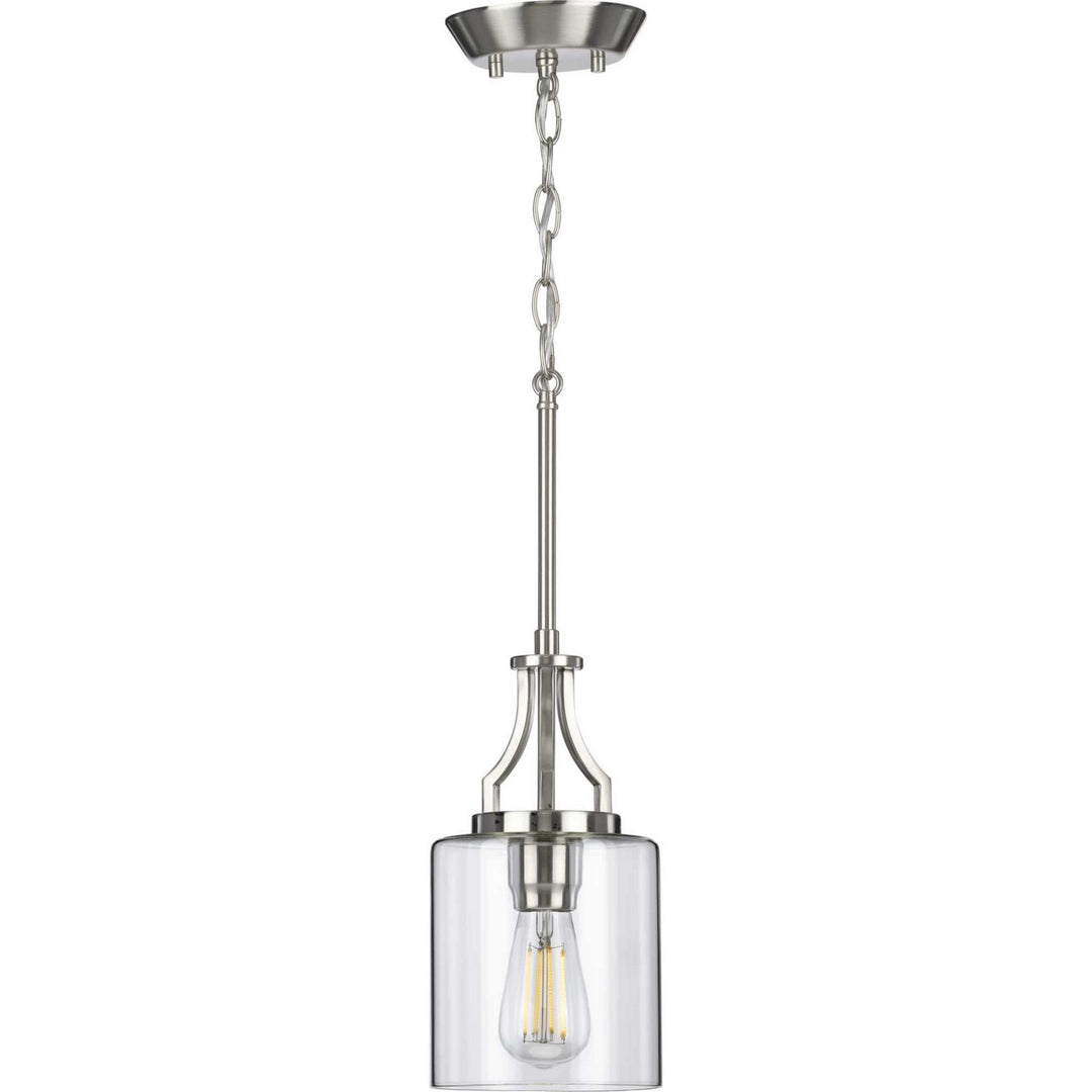 Lassiter One Light Mini Pendant in Brushed Nickel - available from The Lighting Shoppe, trusted by Canadian homeowners