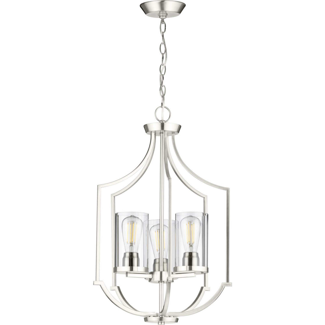 Progress Canada - P500209-009 - Three Light Foyer Pendant - Lassiter - Brushed Nickel