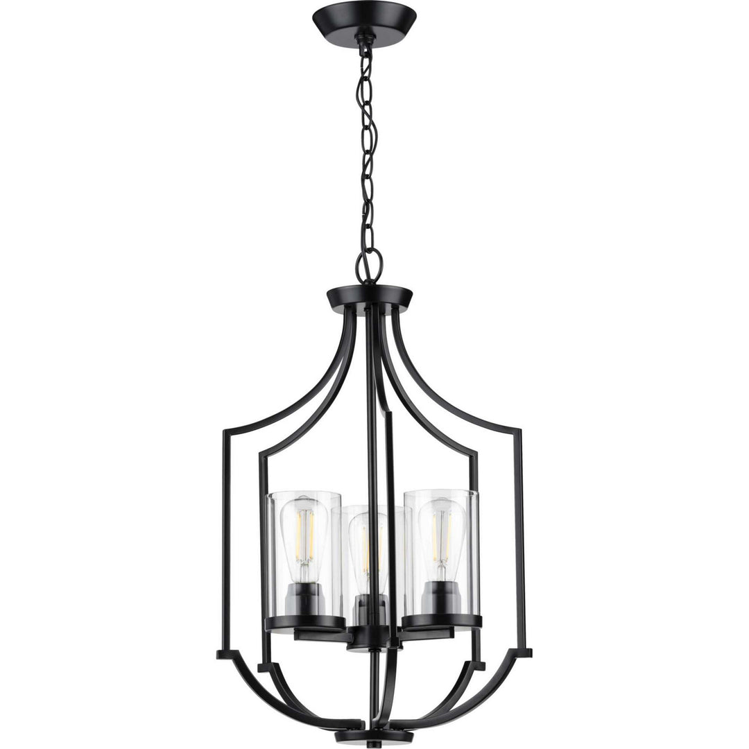 Progress Canada - P500209-031 - Three Light Foyer Pendant - Lassiter - Black