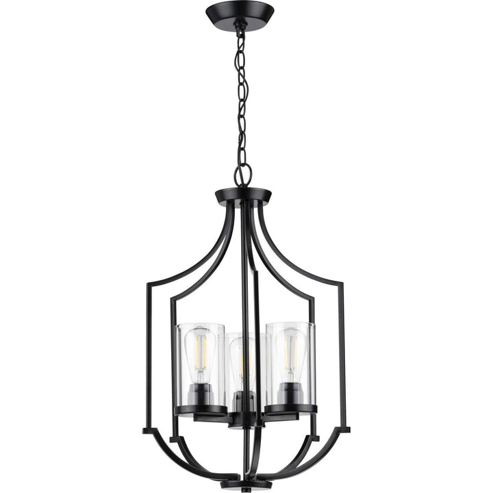 Progress Canada - P500209-031 - Three Light Foyer Pendant - Lassiter - Black