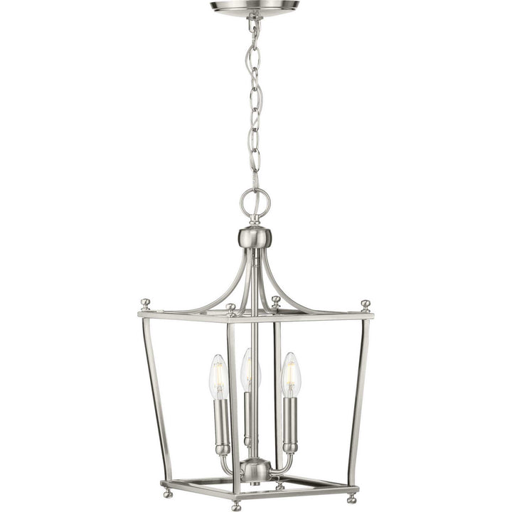 Parkhurst Three Light Foyer Pendant in Brushed Nickel - available from The Lighting Shoppe, trusted by Canadian homeowners