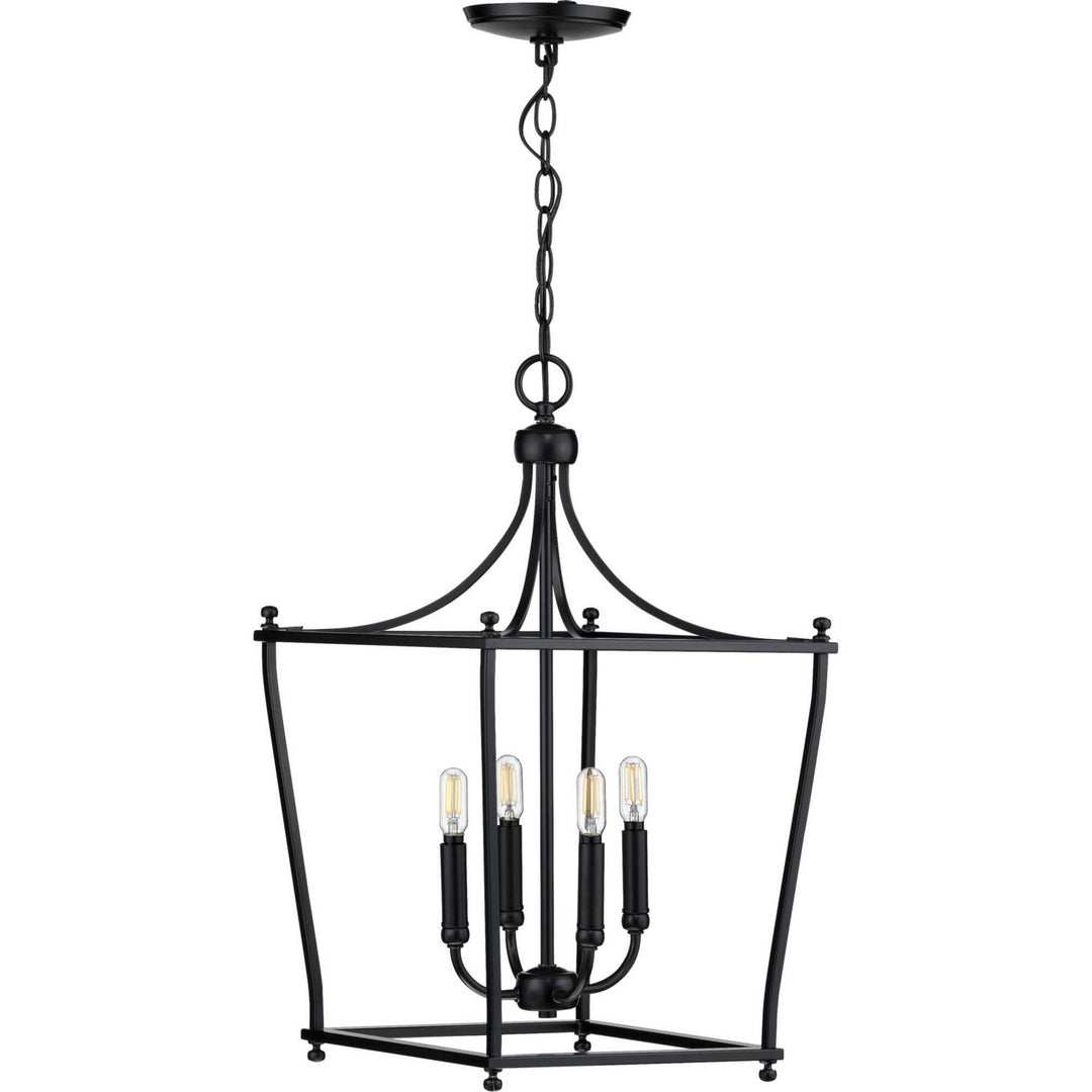 Progress Canada - P500214-031 - Four Light Foyer Pendant - Parkhurst - Black