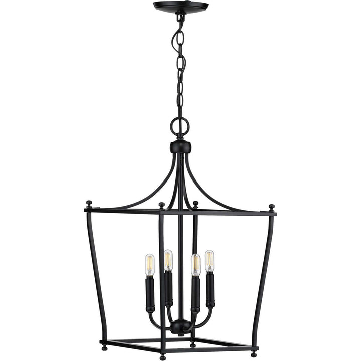 Progress Canada - P500214-031 - Four Light Foyer Pendant - Parkhurst - Black