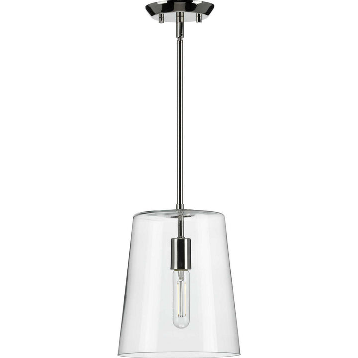 Clarion One Light Pendant in Polished Nickel - available from The Lighting Shoppe, trusted by Canadian homeowners