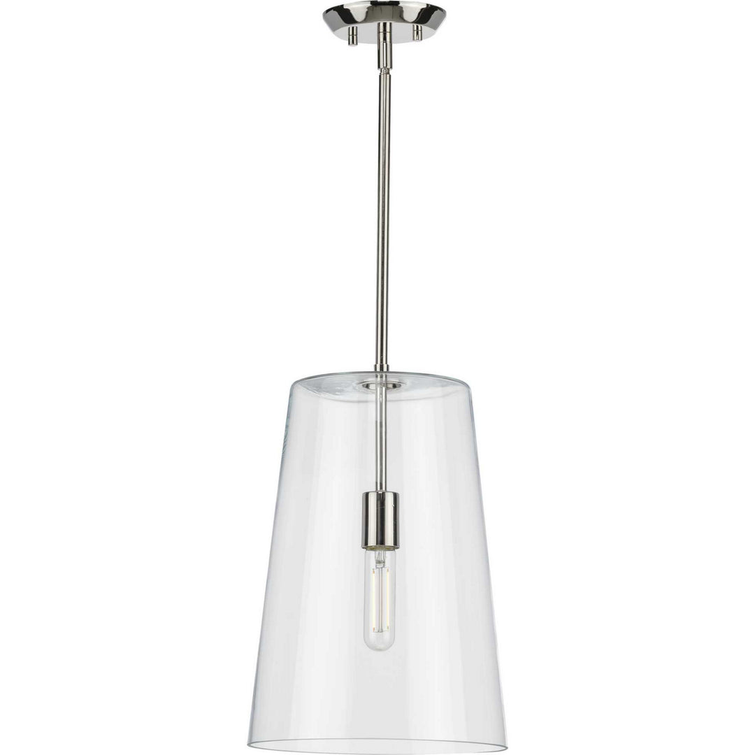 Clarion One Light Pendant in Polished Nickel - available from The Lighting Shoppe, trusted by Canadian homeowners