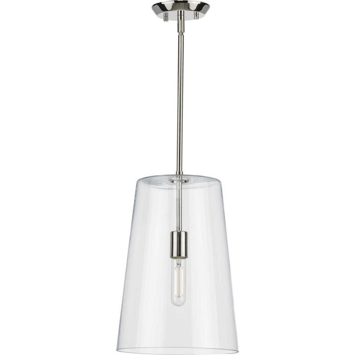 Clarion One Light Pendant in Polished Nickel - available from The Lighting Shoppe, trusted by Canadian homeowners