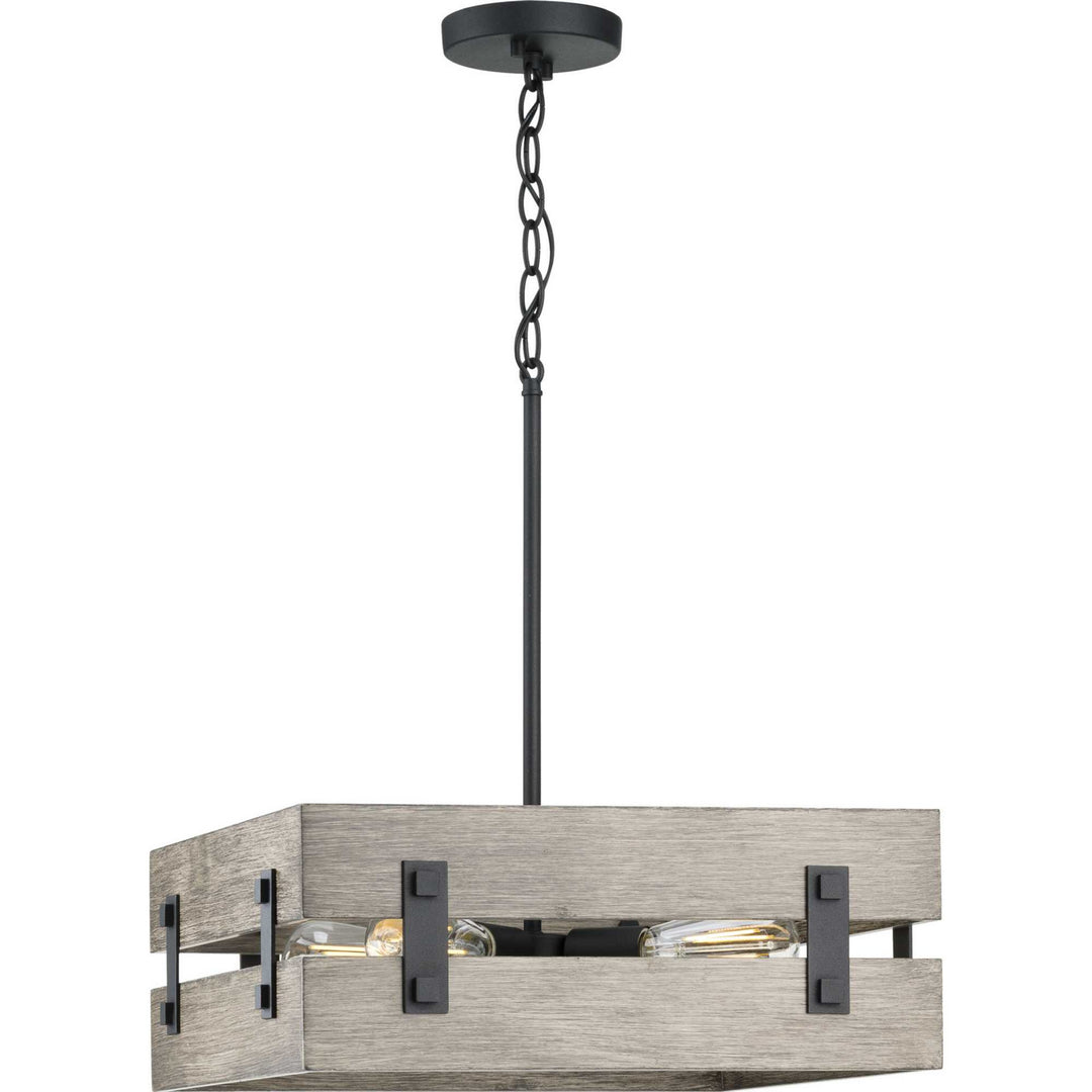 Progress Canada - P500277-031 - Four Light Pendant - Hemsworth - Black