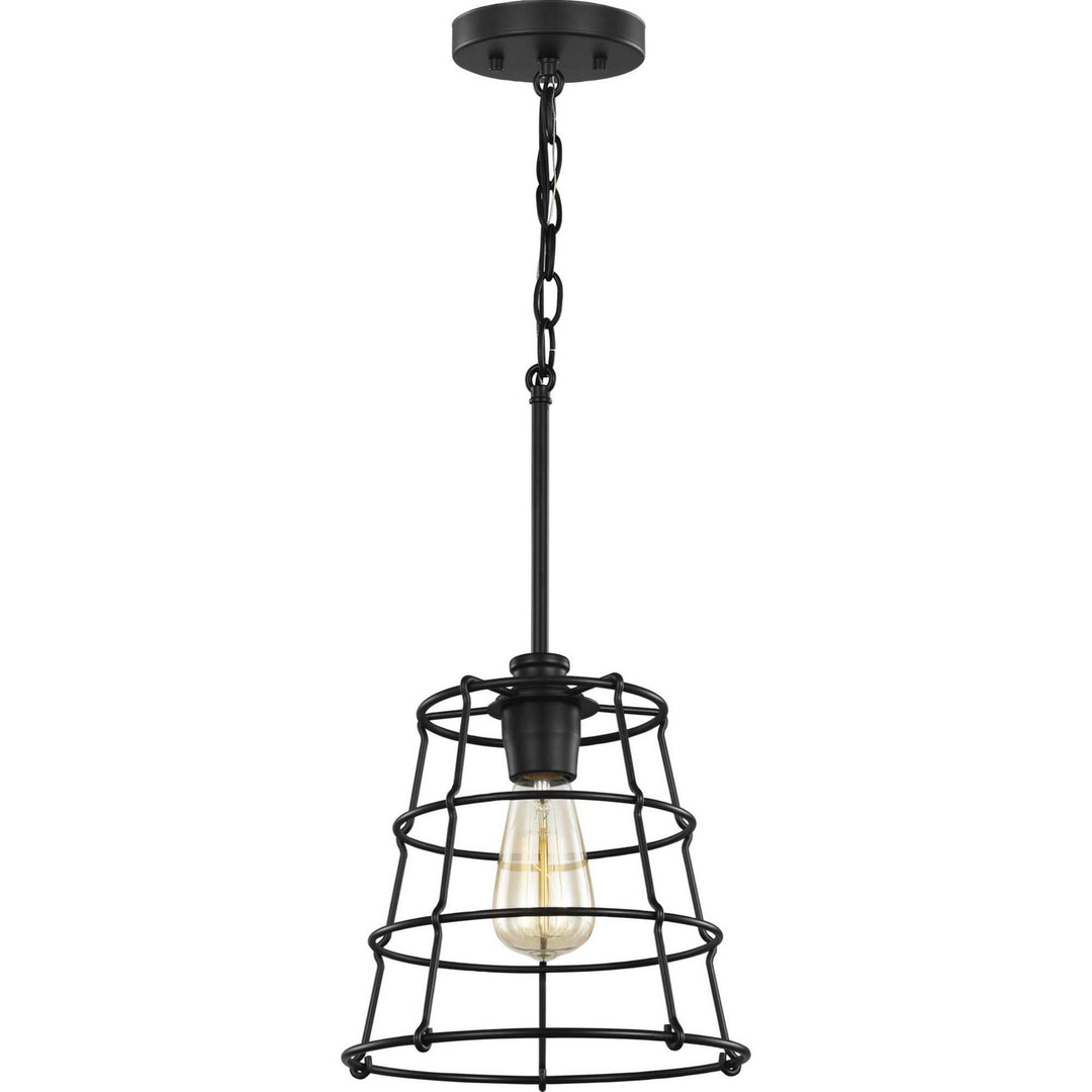 Chambers One Light Mini Pendant in Black - available from The Lighting Shoppe, trusted by Canadian homeowners