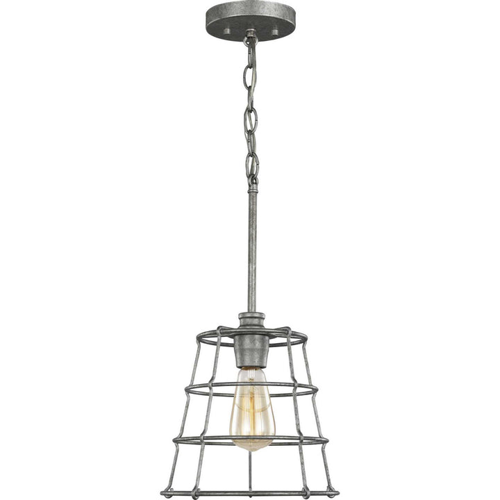 Chambers One Light Mini Pendant in Galvanized - available from The Lighting Shoppe, trusted by Canadian homeowners