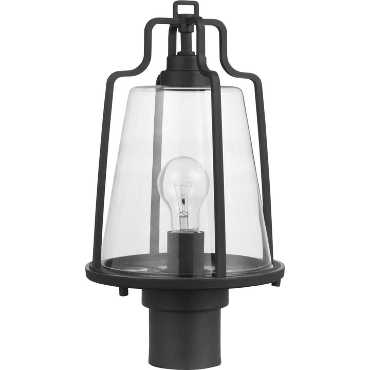 Benton Harbor One Light Post Lantern in Black - available from The Lighting Shoppe, trusted by Canadian homeowners