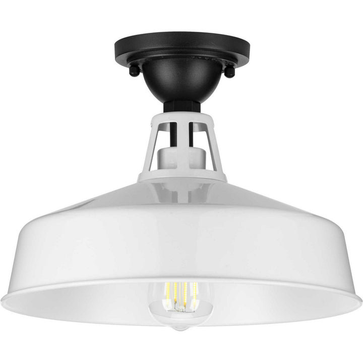 Cedar Springs One Light Semi Flush Mount in White - available from The Lighting Shoppe, trusted by Canadian homeowners