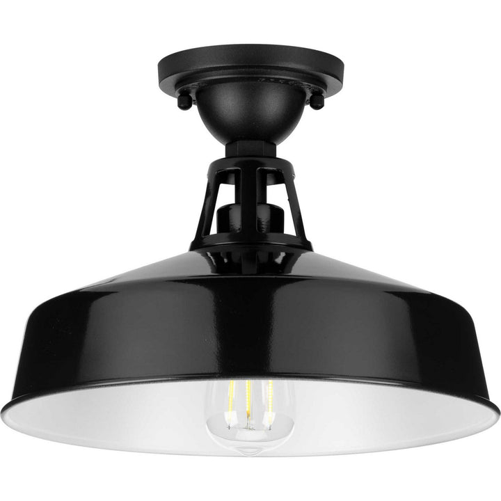 Cedar Springs One Light Semi Flush Mount in Black - available from The Lighting Shoppe, trusted by Canadian homeowners