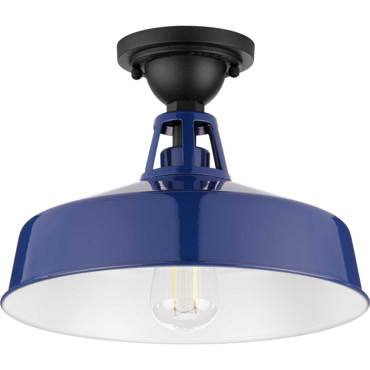 Cedar Springs One Light Semi Flush Mount in Navy - available from The Lighting Shoppe, trusted by Canadian homeowners