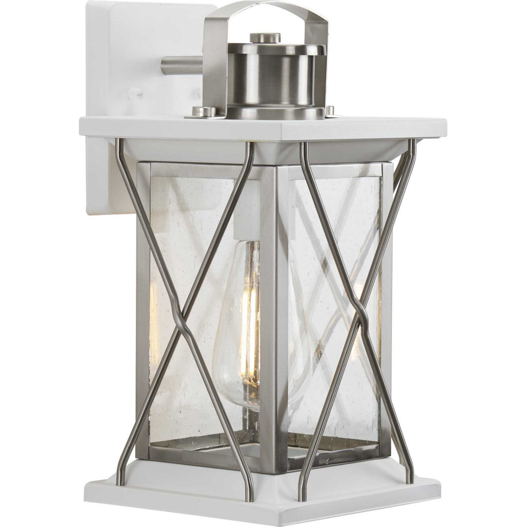 Barlowe One Light Wall Lantern in Stainless Steel - available from The Lighting Shoppe, trusted by Canadian homeowners