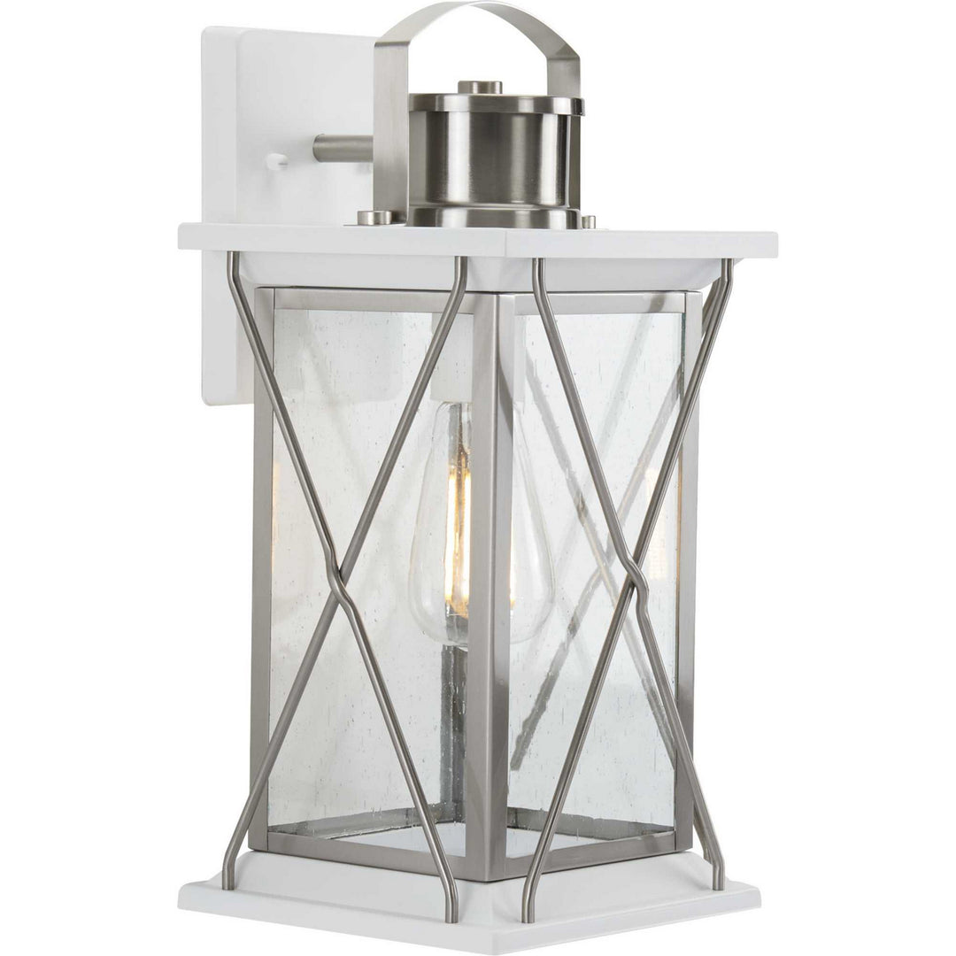 Barlowe One Light Wall Lantern in Stainless Steel - available from The Lighting Shoppe, trusted by Canadian homeowners