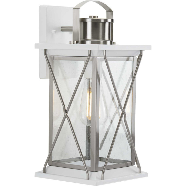 Barlowe One Light Wall Lantern in Stainless Steel - available from The Lighting Shoppe, trusted by Canadian homeowners