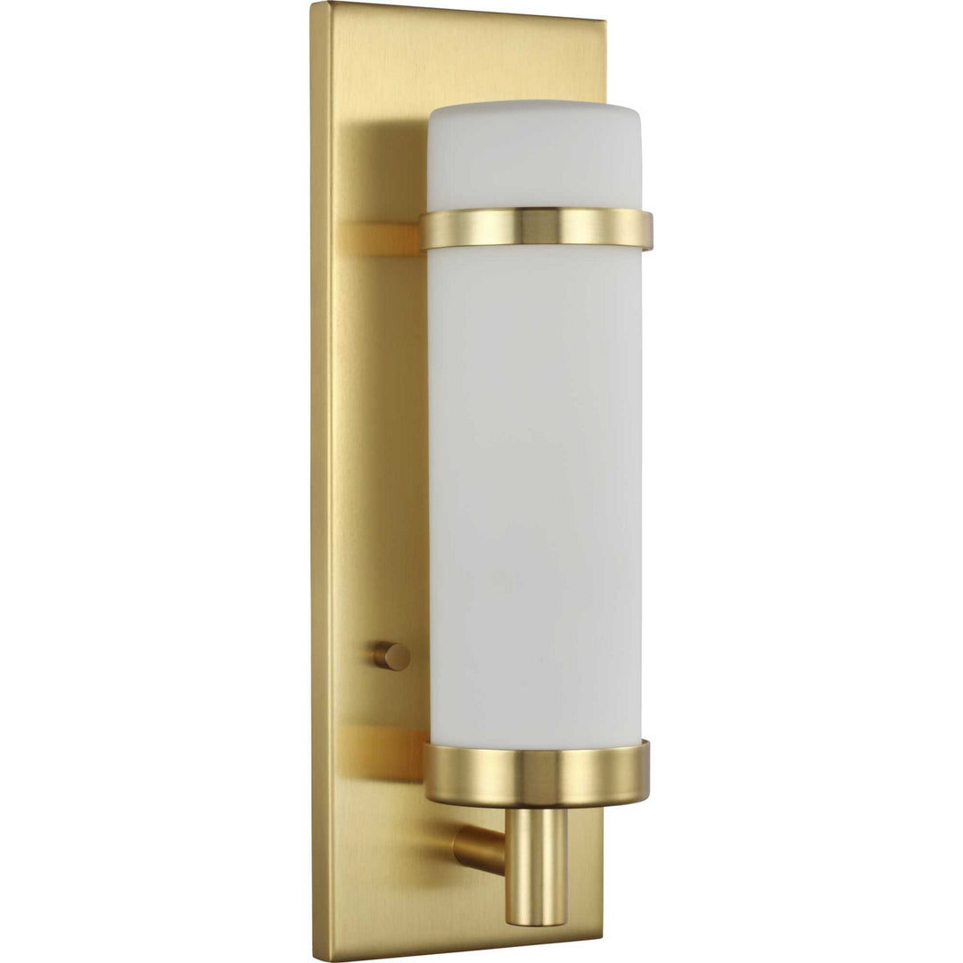 Hartwick One Light Wall Sconce in Satin Brass - available from The Lighting Shoppe, trusted by Canadian homeowners