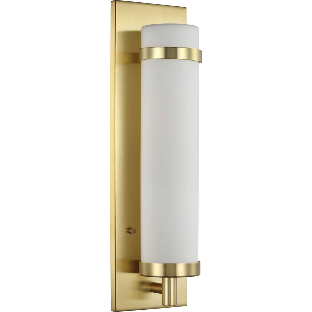 Hartwick One Light Wall Sconce in Satin Brass - available from The Lighting Shoppe, trusted by Canadian homeowners