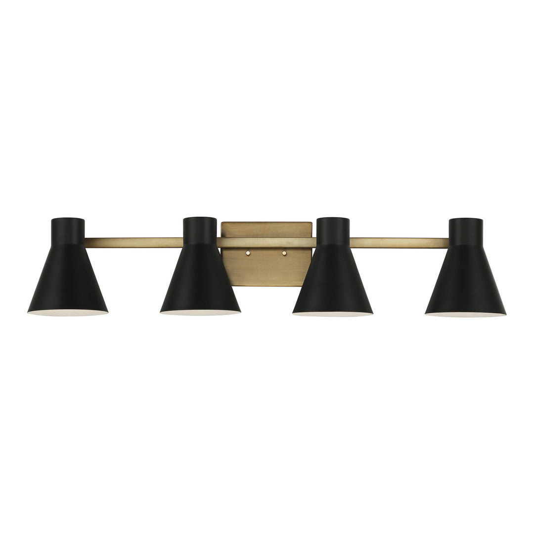 Towner Four Light Wall / Bath in Satin Brass - available from The Lighting Shoppe, trusted by Canadian homeowners