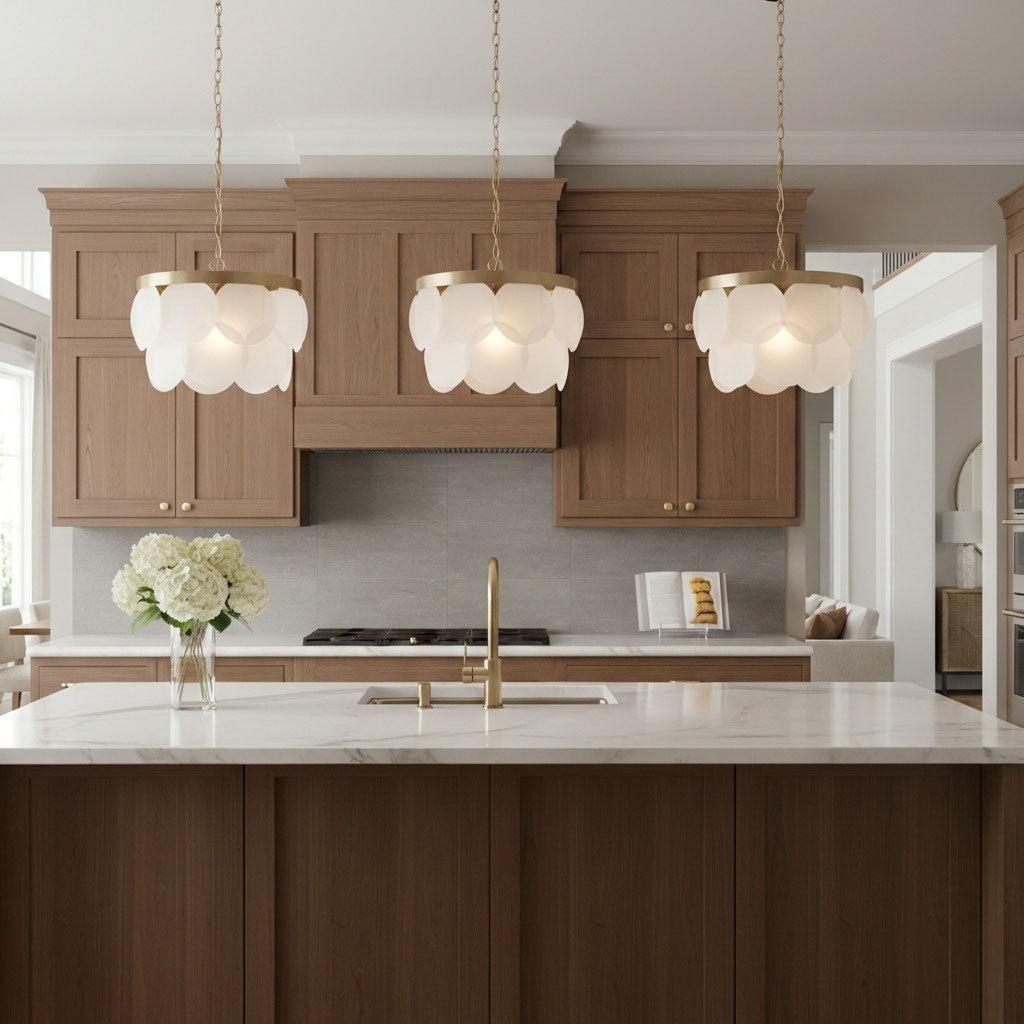 Visual Comfort Studio Canada - 5102506-848 - Six Light Pendant - Mellita - Satin Brass
