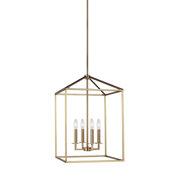 Generation Lighting Canada - 5115004-848 - Four Light Hall / Foyer Pendant - Perryton - Satin Brass