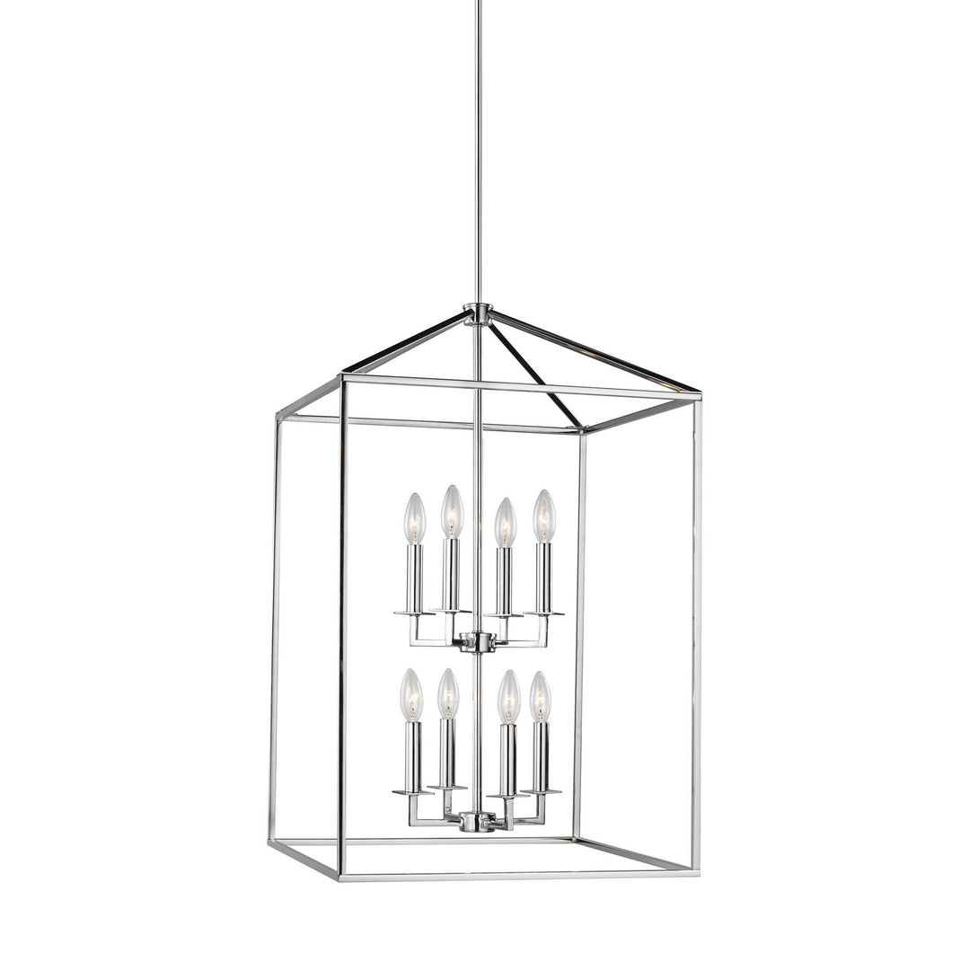 Generation Lighting Canada - 5115008-05 - Eight Light Hall / Foyer Pendant - Perryton - Chrome
