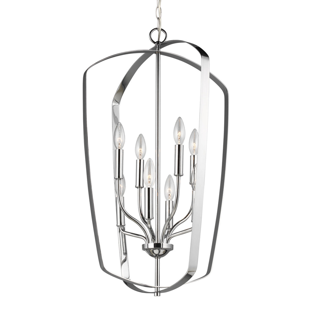 Generation Lighting Canada - 5134908-05 - Eight Light Hall / Foyer Pendant - Romee - Chrome