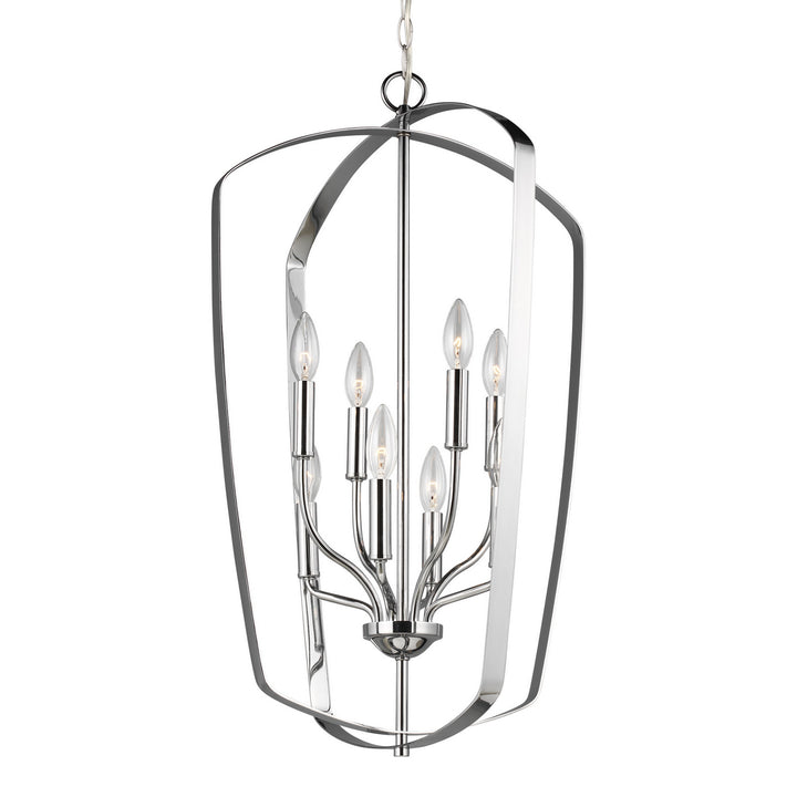 Generation Lighting Canada - 5134908-05 - Eight Light Hall / Foyer Pendant - Romee - Chrome