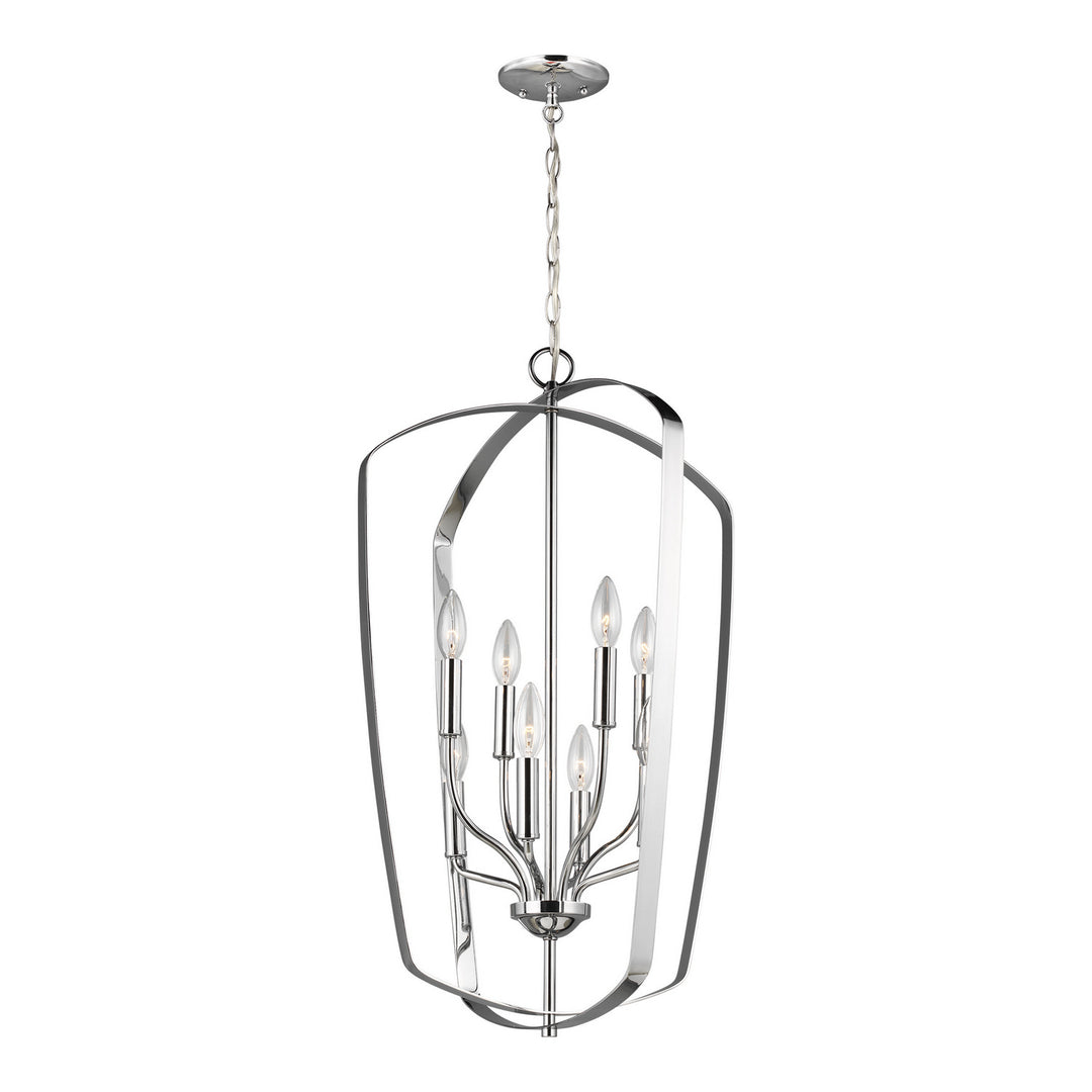 Generation Lighting Canada - 5134908-05 - Eight Light Hall / Foyer Pendant - Romee - Chrome