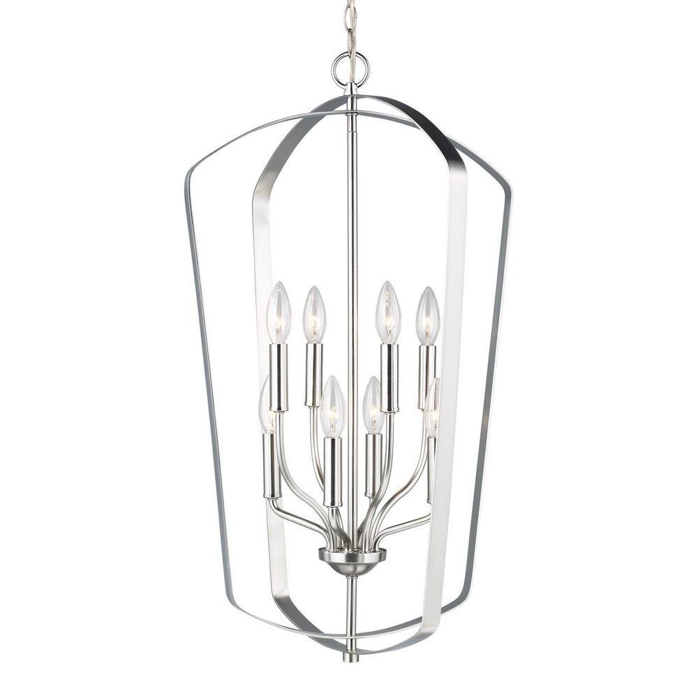 Generation Lighting Canada - 5134908-962 - Eight Light Hall / Foyer Pendant - Romee - Brushed Nickel