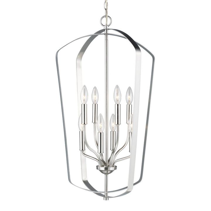 Generation Lighting Canada - 5134908-962 - Eight Light Hall / Foyer Pendant - Romee - Brushed Nickel