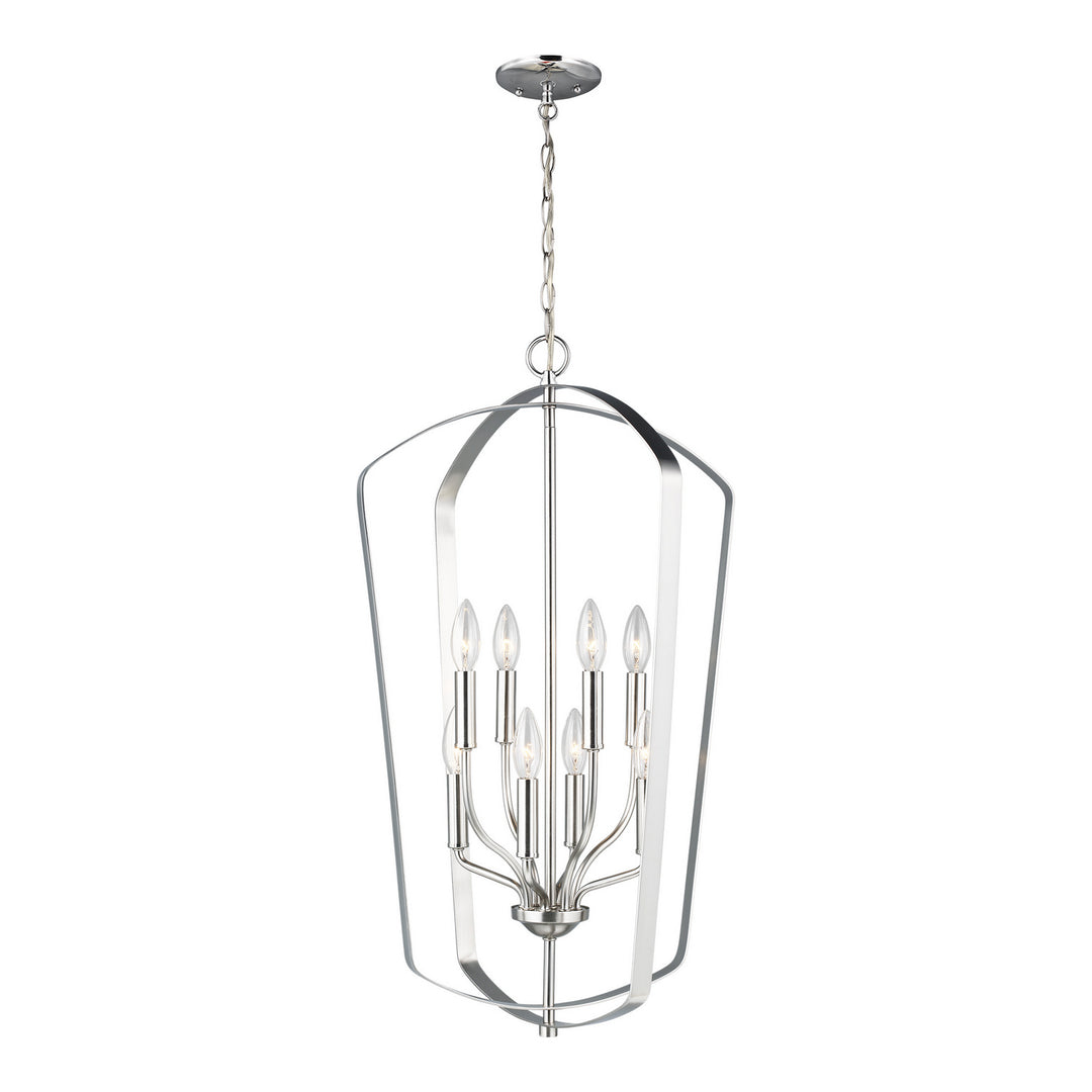 Generation Lighting Canada - 5134908-962 - Eight Light Hall / Foyer Pendant - Romee - Brushed Nickel