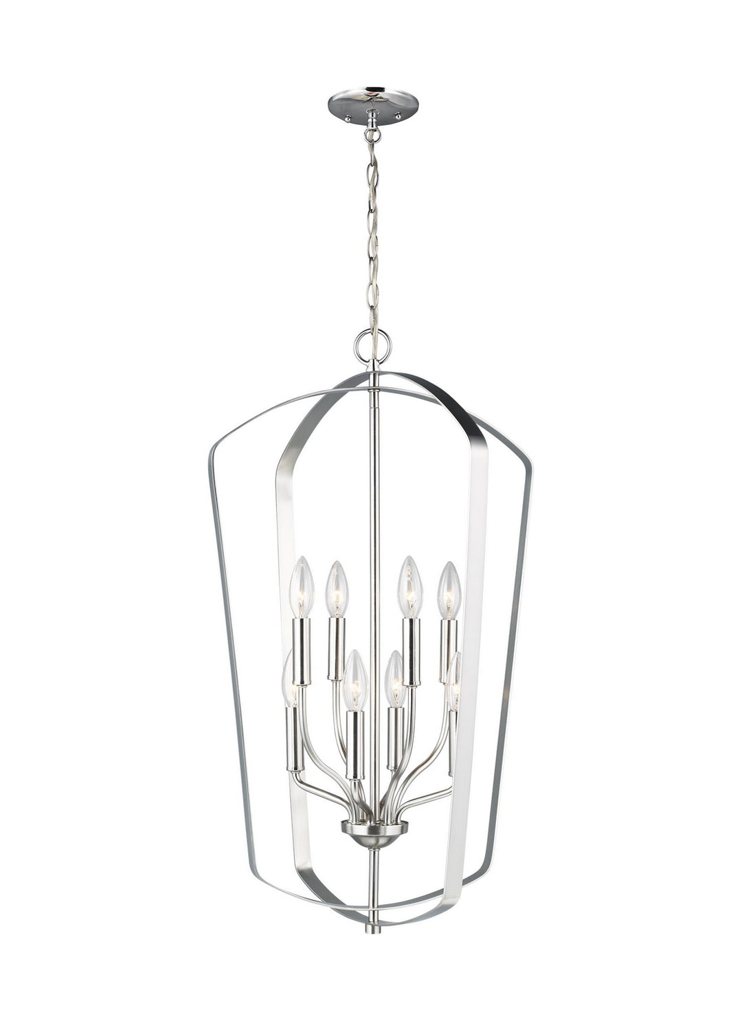 Generation Lighting Canada - 5134908EN-962 - Eight Light Hall / Foyer - Romee - Brushed Nickel