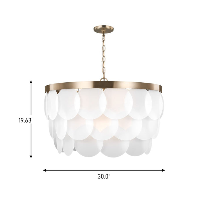 Visual Comfort Studio Canada - 5202508-848 - Eight Light Pendant - Mellita - Satin Brass
