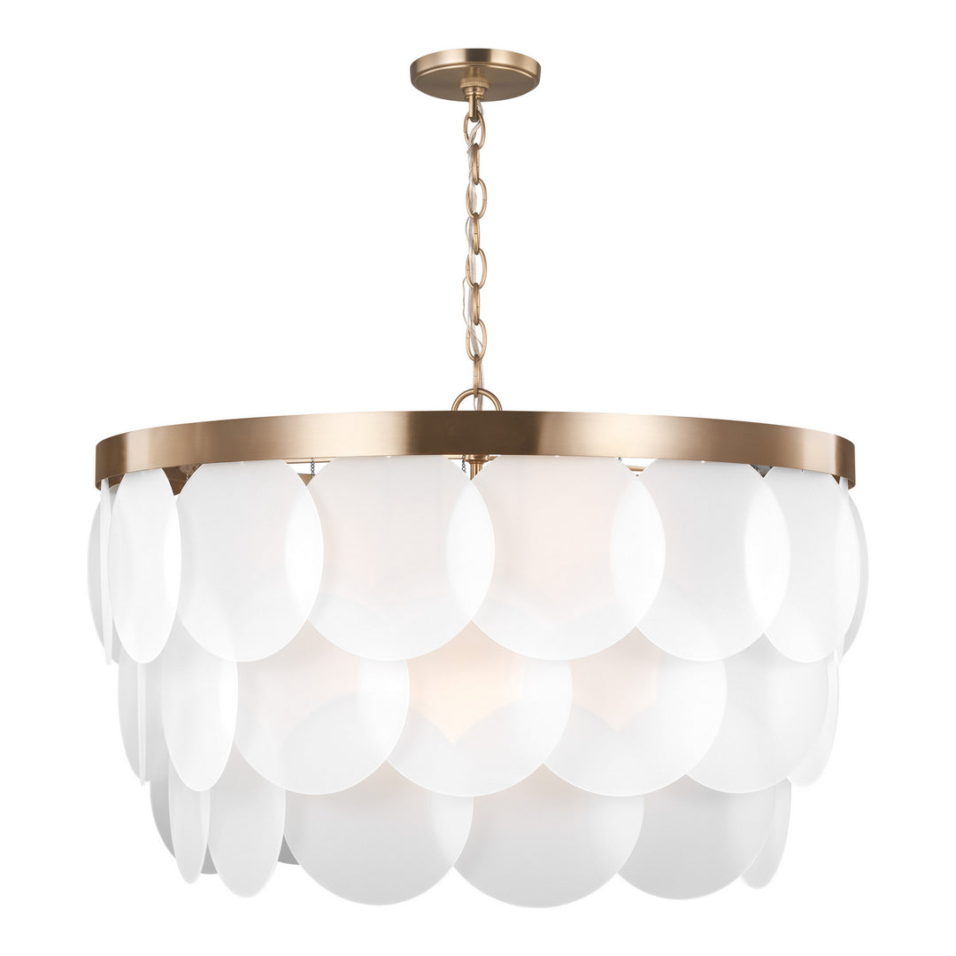 Mellita Eight Light Pendant in Satin Brass - available from The Lighting Shoppe, trusted by Canadian homeowners