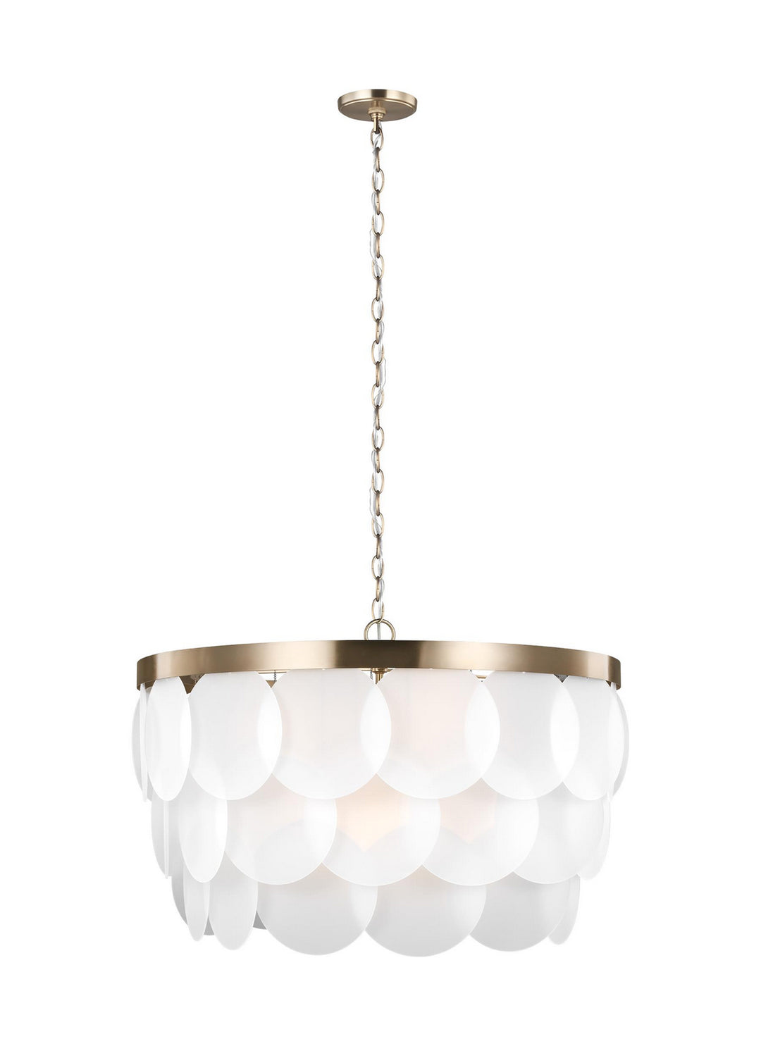Mellita Eight Light Pendant in Satin Brass - available from The Lighting Shoppe, trusted by Canadian homeowners