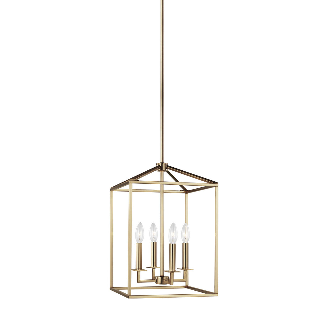 Generation Lighting Canada - 5215004-848 - Four Light Hall / Foyer Pendant - Perryton - Satin Brass