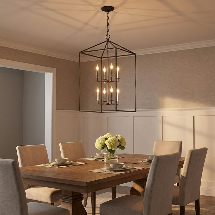 Generation Lighting Canada - 5315008-112 - Eight Light Hall / Foyer - Perryton - Midnight Black