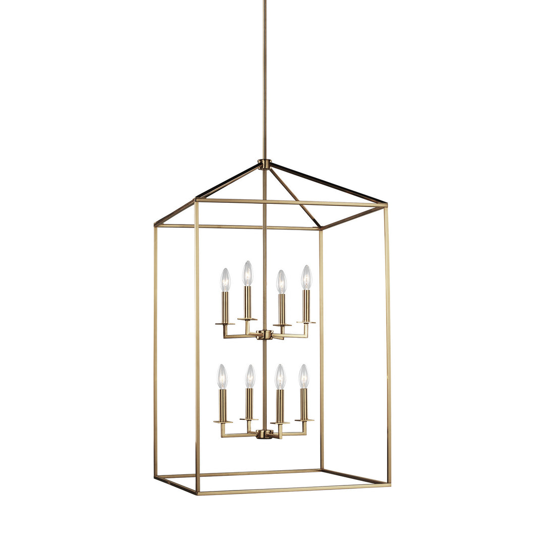 Generation Lighting Canada - 5315008-848 - Eight Light Hall / Foyer Pendant - Perryton - Satin Brass