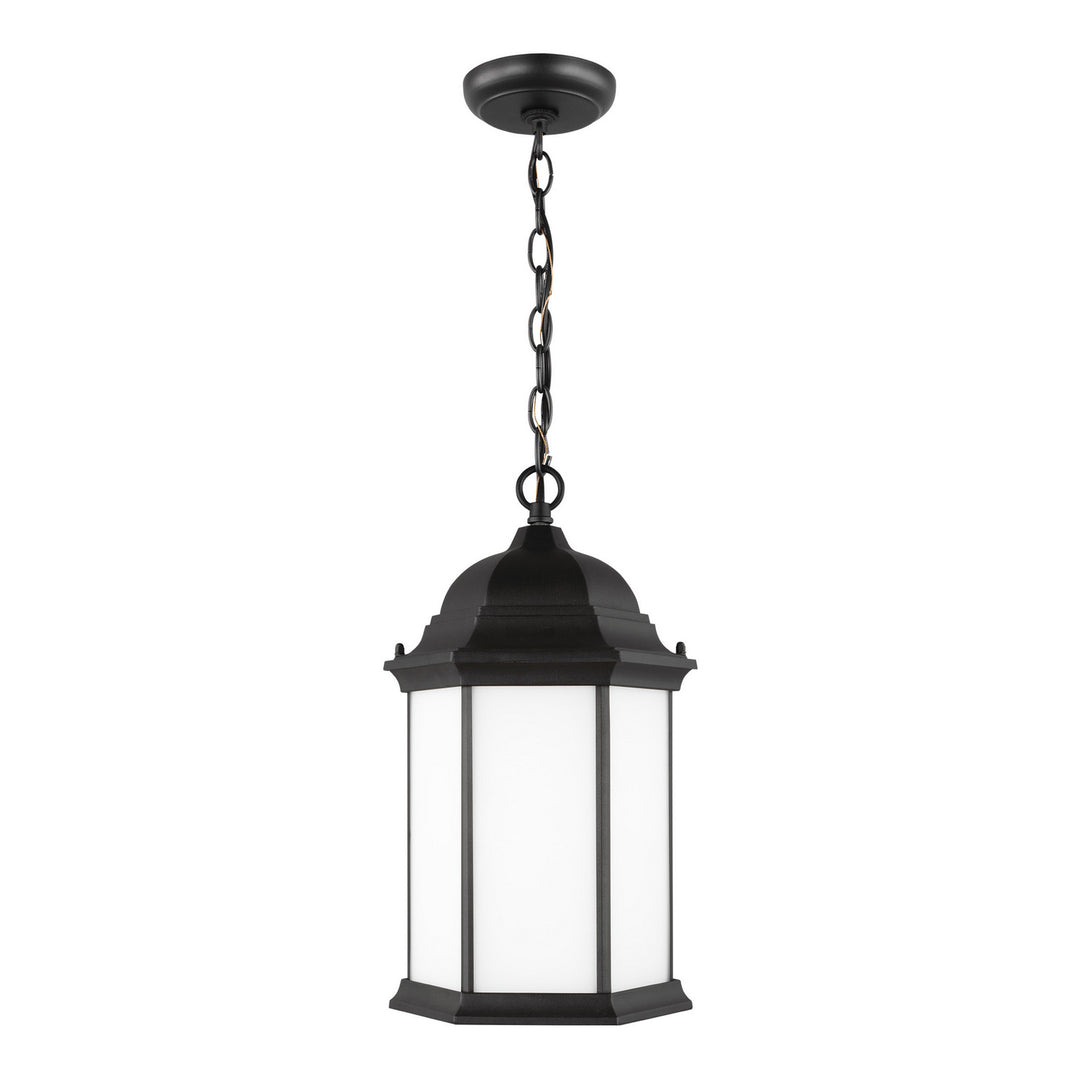 Sevier One Light Outdoor Pendant in Black - available from The Lighting Shoppe, trusted by Canadian homeowners