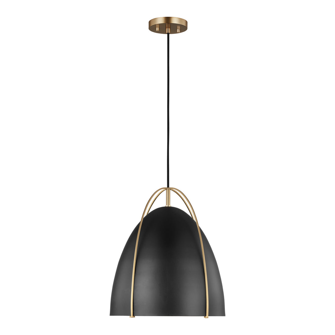 Norman One Light Pendant in Satin Brass - available from The Lighting Shoppe, trusted by Canadian homeowners