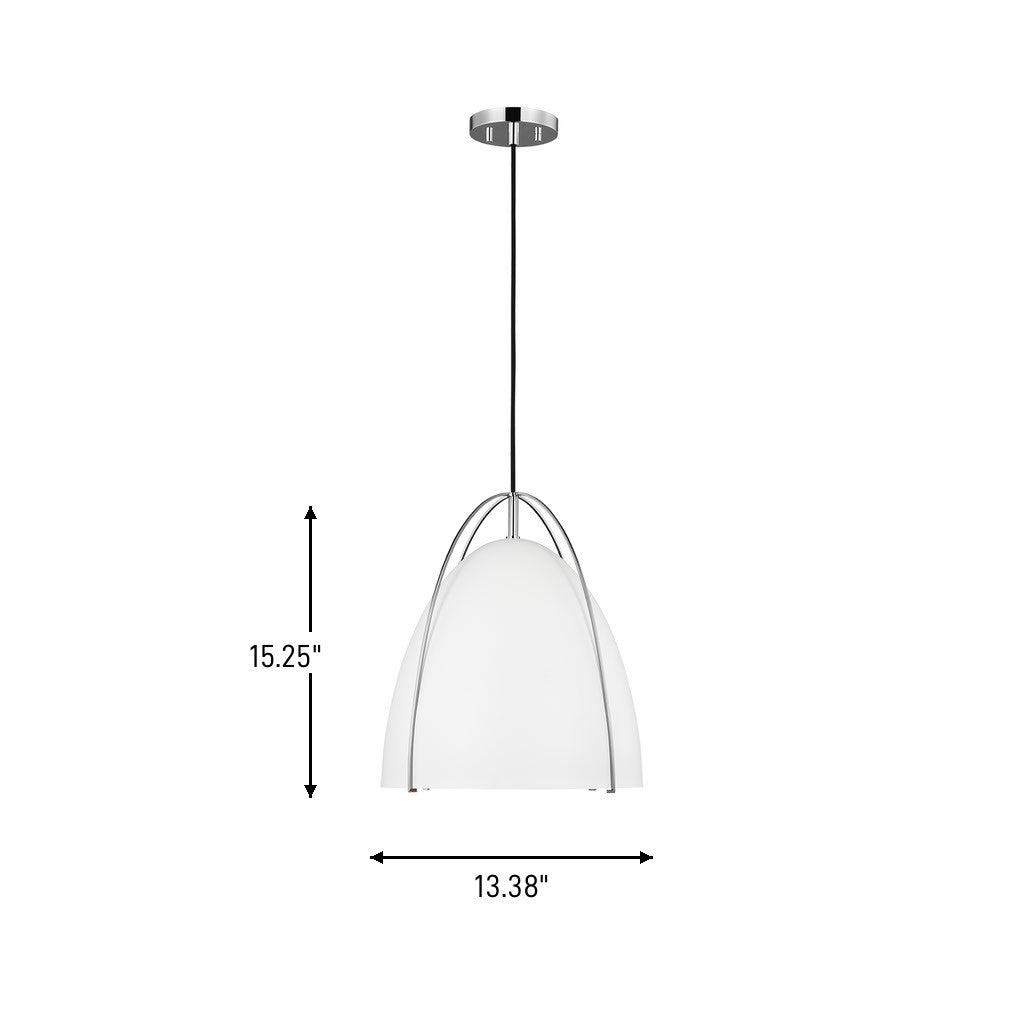 Visual Comfort Studio Canada - 6551801-05 - One Light Pendant - Norman - Chrome