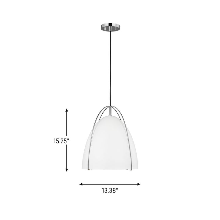 Visual Comfort Studio Canada - 6551801-05 - One Light Pendant - Norman - Chrome