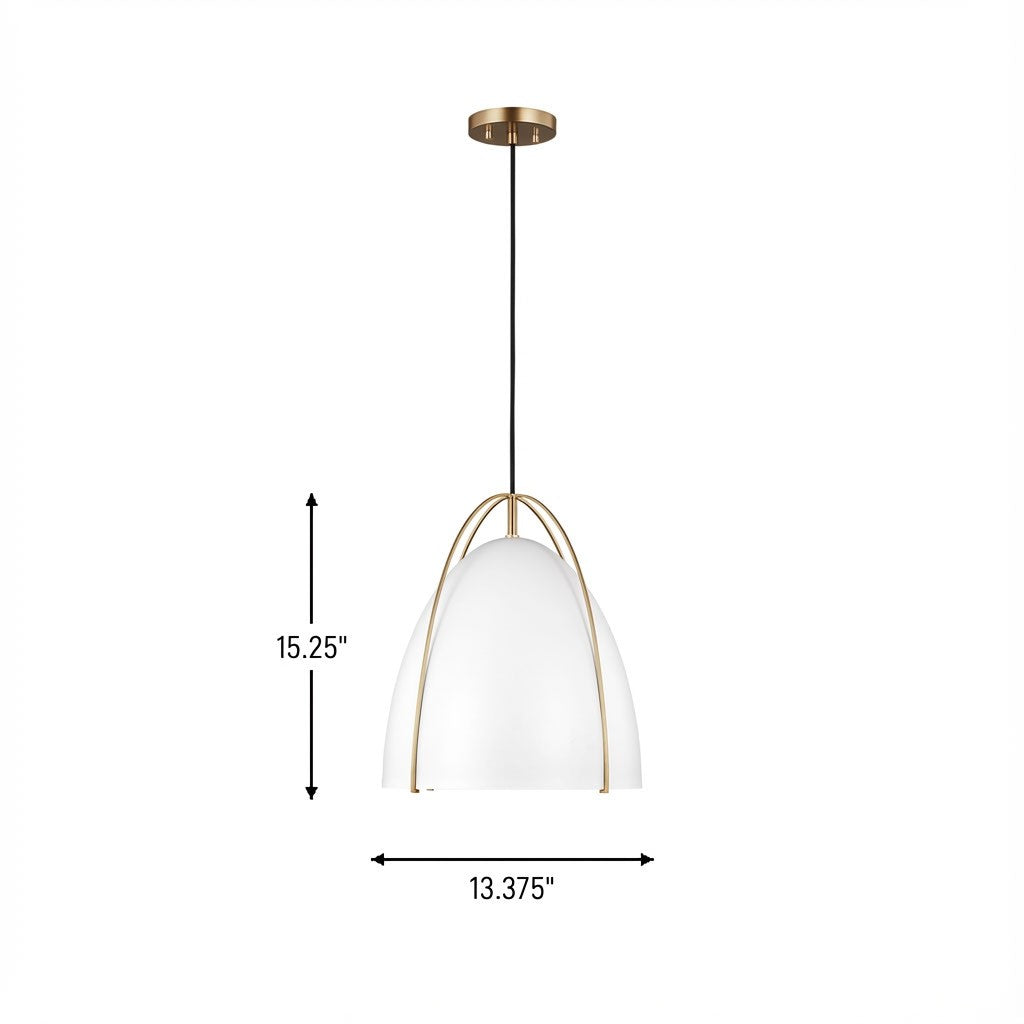 Visual Comfort Studio Canada - 6551801-848 - One Light Pendant - Norman - Satin Brass