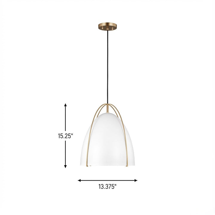 Visual Comfort Studio Canada - 6551801-848 - One Light Pendant - Norman - Satin Brass