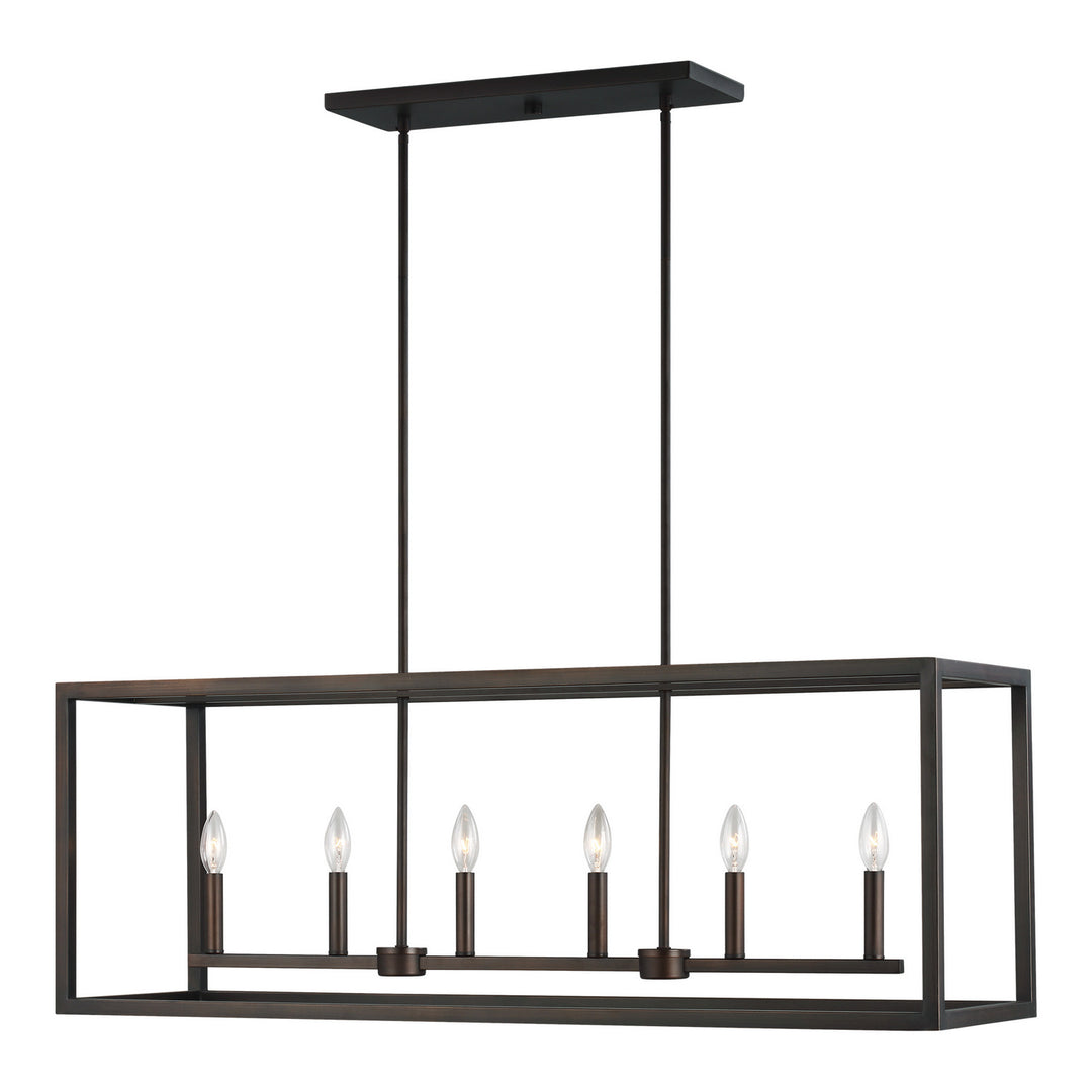 Generation Lighting Canada - 6634506-710 - Six Light Island Pendant - Moffet Street - Bronze