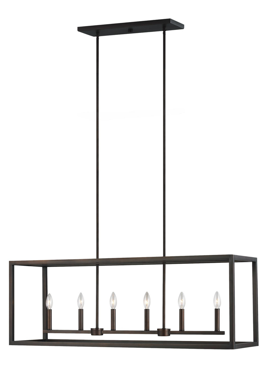 Generation Lighting Canada - 6634506EN-710 - Six Light Island Pendant - Moffet Street - Bronze